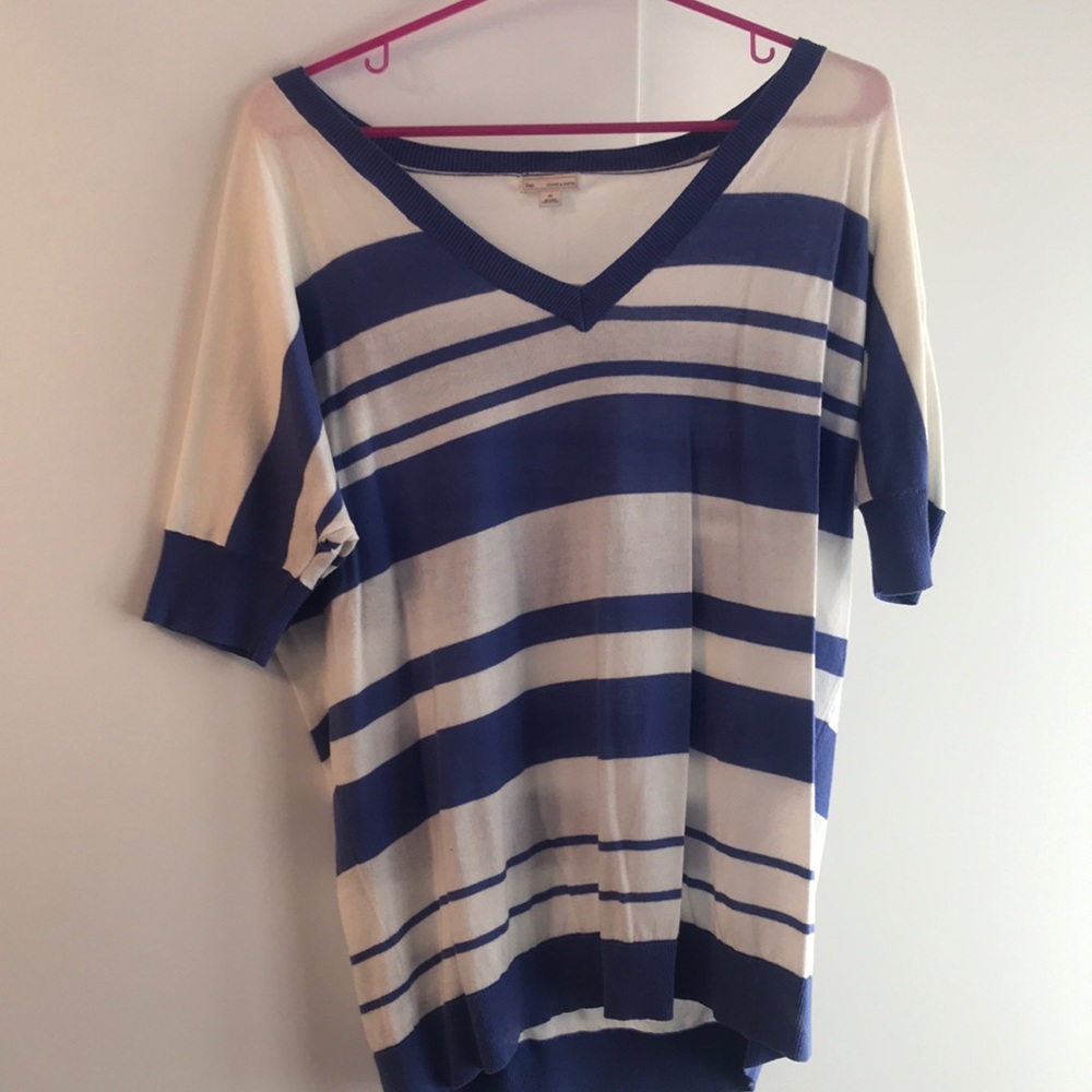 Gap Striped V-Neck Sweater